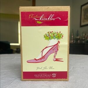 Department 56 Christmas Krinkles Pink Shoe Man Ornament